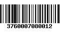 Código de Barras 3760007080012