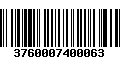 Código de Barras 3760007400063