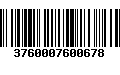 Código de Barras 3760007600678