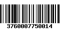 Código de Barras 3760007750014