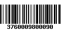 Código de Barras 3760009800090