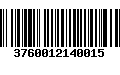 Código de Barras 3760012140015