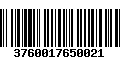 Código de Barras 3760017650021