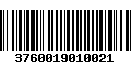 Código de Barras 3760019010021