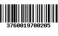 Código de Barras 3760019700205