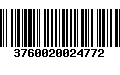 Código de Barras 3760020024772