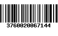 Código de Barras 3760020067144