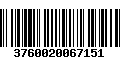 Código de Barras 3760020067151