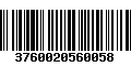 Código de Barras 3760020560058