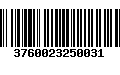 Código de Barras 3760023250031