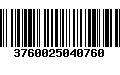 Código de Barras 3760025040760