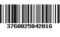 Código de Barras 3760025042016