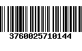 Código de Barras 3760025710144