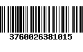 Código de Barras 3760026381015