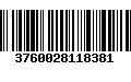 Código de Barras 3760028118381