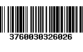 Código de Barras 3760030326026