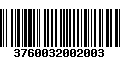 Código de Barras 3760032002003