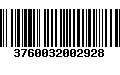 Código de Barras 3760032002928