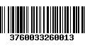 Código de Barras 3760033260013