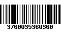 Código de Barras 3760035360360