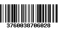 Código de Barras 3760038706028