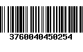 Código de Barras 3760040450254