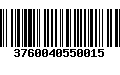 Código de Barras 3760040550015