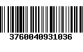 Código de Barras 3760040931036