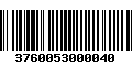 Código de Barras 3760053000040