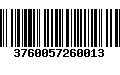 Código de Barras 3760057260013