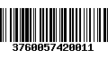 Código de Barras 3760057420011