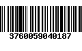 Código de Barras 3760059040187