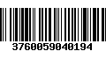 Código de Barras 3760059040194