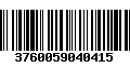 Código de Barras 3760059040415