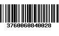 Código de Barras 3760060840028