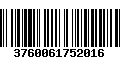 Código de Barras 3760061752016