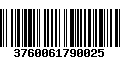 Código de Barras 3760061790025