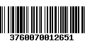 Código de Barras 3760070012651