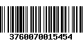 Código de Barras 3760070015454