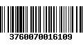 Código de Barras 3760070016109