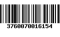 Código de Barras 3760070016154