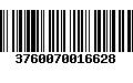 Código de Barras 3760070016628