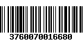 Código de Barras 3760070016680