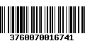 Código de Barras 3760070016741