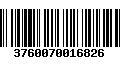 Código de Barras 3760070016826