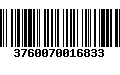 Código de Barras 3760070016833