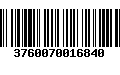 Código de Barras 3760070016840