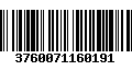 Código de Barras 3760071160191