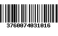 Código de Barras 3760074031016