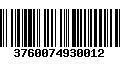 Código de Barras 3760074930012